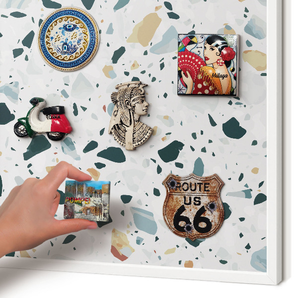 Tablica magnetyczna na magnesy biała rama Dynamiczne wzory