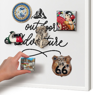Tablica na magnesy z podróży biała rama Przygoda górska