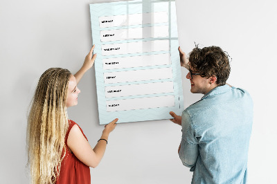 Magnetyczna tablica do rysowania Planer tygodniowy z miejscem na zdjęcia
