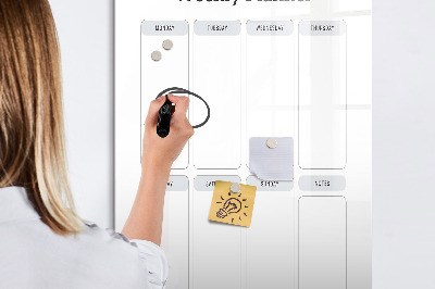 Magnetyczna tablica do rysowania Planer tygodniowy z miejscem na zdjęcia