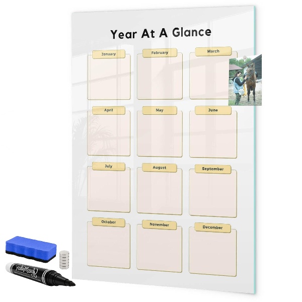 Tablica do rysowania magnetyczna Roczny kalendarz do personalizacji