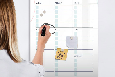 Magnetyczna tablica do rysowania Planer na ważne daty i zdjęcia