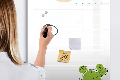 Tablica do rysowania magnetyczna Lista zadań z kreatywnymi akcentami