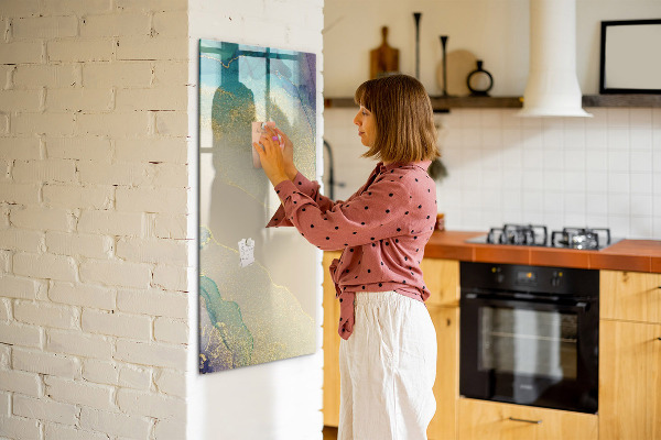 Tablica magnetyczna z pisakiem Stylowa tablica do notatek i zdjęć