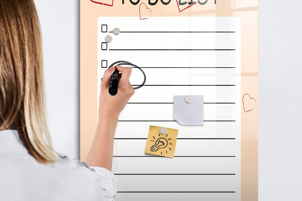Tablica do rysowania magnetyczna Lista zadań z miejscem na zdjęcia