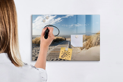 Tablica do rysowania magnetyczna Plaża, wspomnienia i kreatywność w zdjęciach