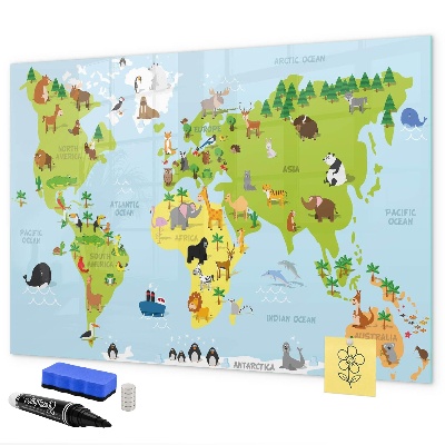 Tablica magnetyczna z pisakiem Interaktywna mapa ze zdjęciami i notatkami