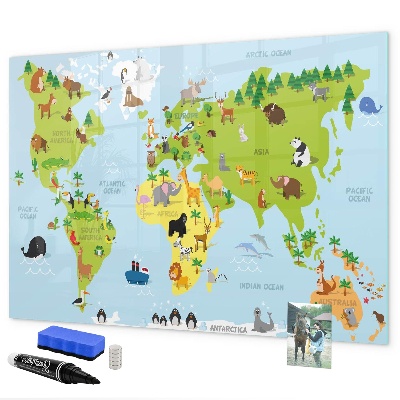 Tablica magnetyczna z pisakiem Interaktywna mapa ze zdjęciami i notatkami