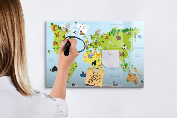 Tablica magnetyczna z pisakiem Interaktywna mapa ze zdjęciami i notatkami