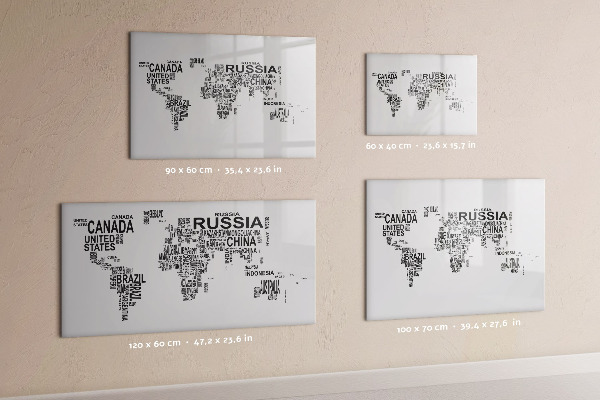 Tablica magnetyczna z pisakiem Mapa świata z miejscami i zdjęciami