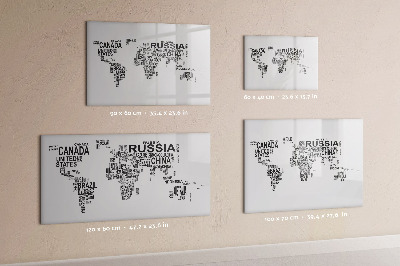 Tablica magnetyczna z pisakiem Mapa świata z miejscami i zdjęciami