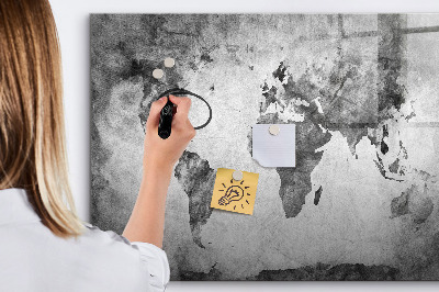 Tablica do rysowania magnetyczna Mapa świata z osobistymi zdjęciami