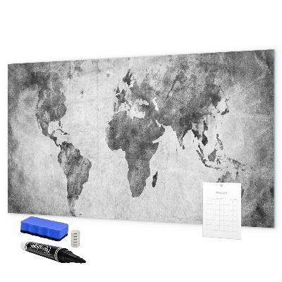 Tablica do rysowania magnetyczna Mapa świata z osobistymi zdjęciami