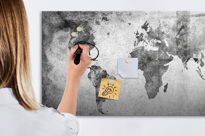 Tablica do rysowania magnetyczna Mapa świata z osobistymi zdjęciami