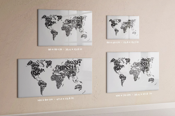 Magnetyczna tablica do rysowania Mapa świata z osobistymi wspomnieniami