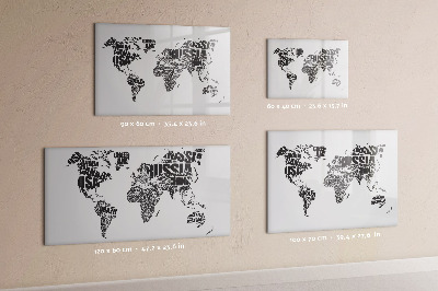 Magnetyczna tablica do rysowania Mapa świata z osobistymi wspomnieniami