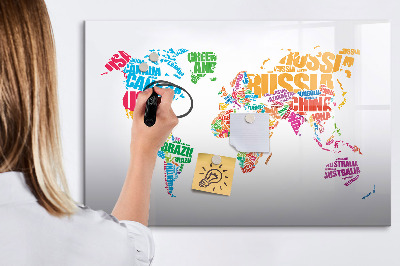 Tablica do rysowania magnetyczna Świat w kolorowych słowach i zdjęciach