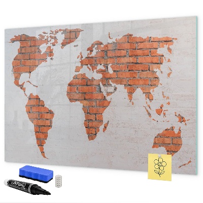 Tablica magnetyczna z pisakiem Mapa świata z osobistymi wspomnieniami