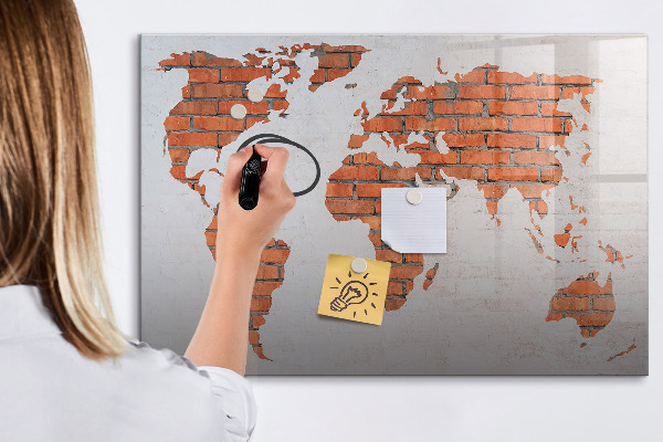 Tablica magnetyczna z pisakiem Mapa świata z osobistymi wspomnieniami
