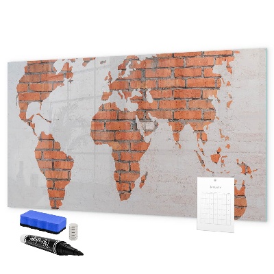 Tablica magnetyczna z pisakiem Mapa świata z osobistymi wspomnieniami
