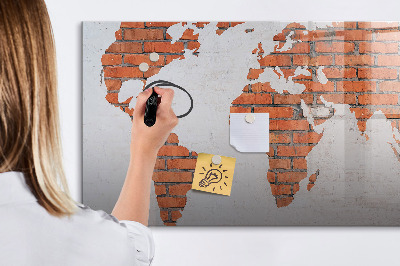 Tablica magnetyczna z pisakiem Mapa świata z osobistymi wspomnieniami