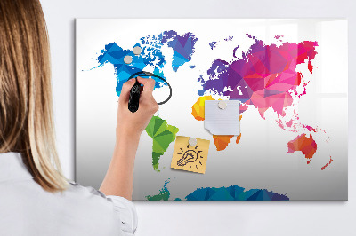 Tablica do rysowania magnetyczna Kolorowa mapa do zdjęć i notatek