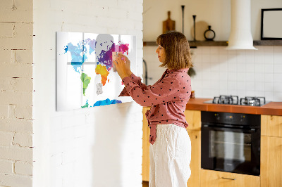 Tablica do rysowania magnetyczna Kolorowa mapa do zdjęć i notatek