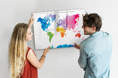 Tablica do rysowania magnetyczna Kolorowa mapa do zdjęć i notatek
