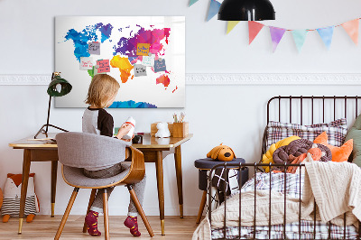 Tablica do rysowania magnetyczna Kolorowa mapa do zdjęć i notatek