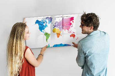Tablica do rysowania magnetyczna Kolorowa mapa do zdjęć i notatek