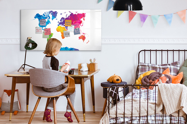 Tablica do rysowania magnetyczna Kolorowa mapa do zdjęć i notatek
