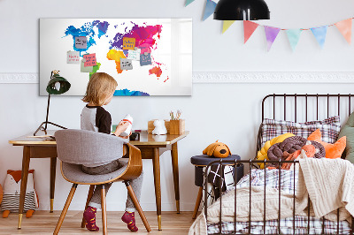 Tablica do rysowania magnetyczna Kolorowa mapa do zdjęć i notatek