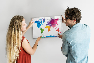 Tablica do rysowania magnetyczna Kolorowa mapa do zdjęć i notatek