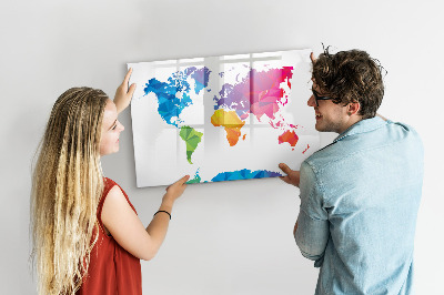Tablica do rysowania magnetyczna Kolorowa mapa do zdjęć i notatek