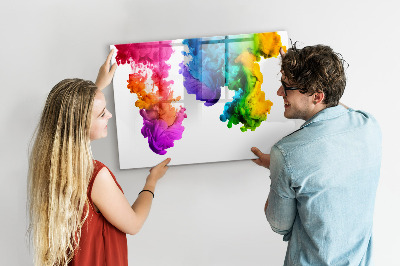 Magnetyczna tablica do rysowania Kolorowe chmury z osobistymi zdjęciami