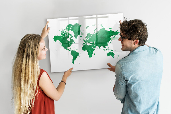 Tablica do rysowania magnetyczna Interaktywna mapa do wspomnień podróżniczych