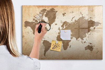 Tablica magnetyczna z pisakiem Mapa świata z miejscami na zdjęcia