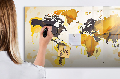 Tablica do rysowania magnetyczna Mapa świata z miejscami na zdjęcia