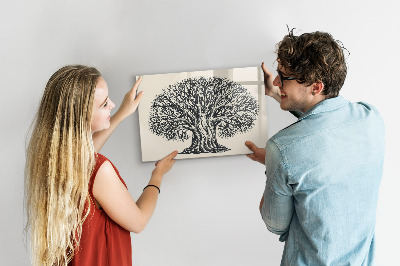 Tablica magnetyczna z pisakiem Drzewo wspomnień z miejscem na zdjęcia