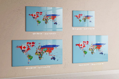 Magnetyczna tablica do rysowania Mapa świata z miejscami i wspomnieniami