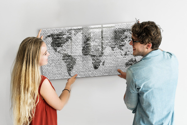 Magnetyczna tablica do rysowania Interaktywna mapa do wyświetlania zdjęć