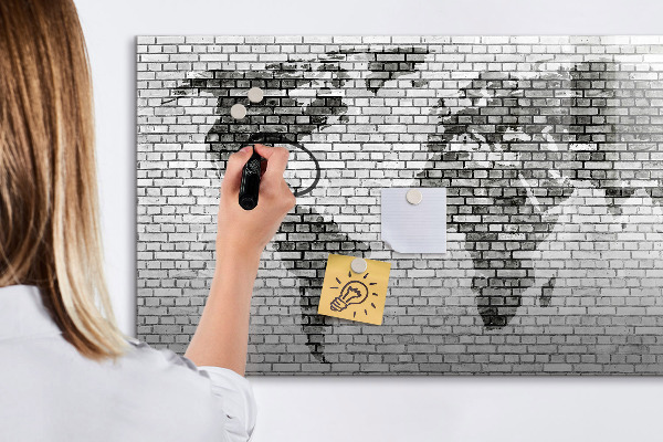 Magnetyczna tablica do rysowania Interaktywna mapa do wyświetlania zdjęć