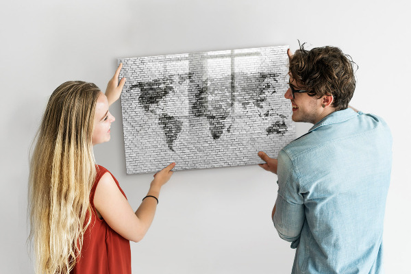 Magnetyczna tablica do rysowania Interaktywna mapa do wyświetlania zdjęć