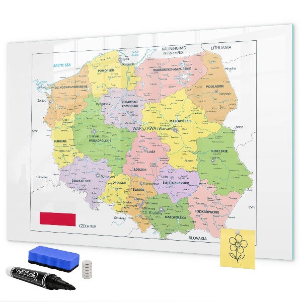 Tablica do rysowania magnetyczna Interaktywna mapa z miejscami wspomnień