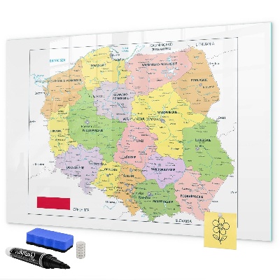 Tablica do rysowania magnetyczna Interaktywna mapa z miejscami wspomnień