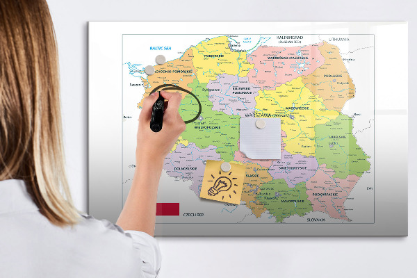 Tablica do rysowania magnetyczna Interaktywna mapa z miejscami wspomnień