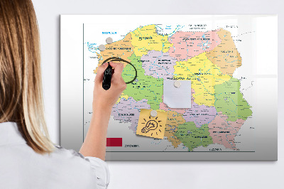 Tablica do rysowania magnetyczna Interaktywna mapa z miejscami wspomnień
