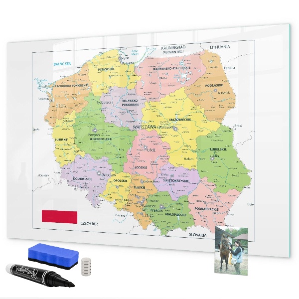 Tablica do rysowania magnetyczna Interaktywna mapa z miejscami wspomnień