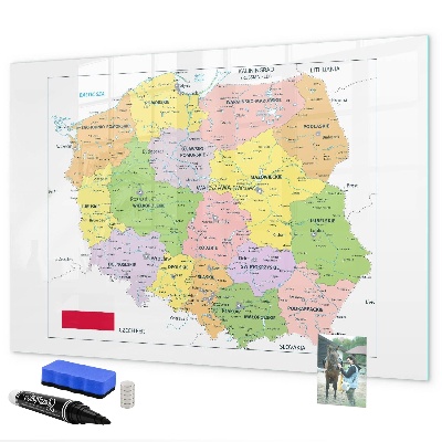 Tablica do rysowania magnetyczna Interaktywna mapa z miejscami wspomnień