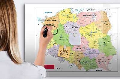 Tablica do rysowania magnetyczna Interaktywna mapa z miejscami wspomnień